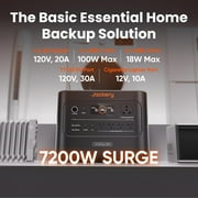 Jackery HP 3000AC Solar Generator with 200W Solar Panels, 3062Wh LiFePO4 Battery, 3600W Output for Home Backup, RV Camping & Power Outages