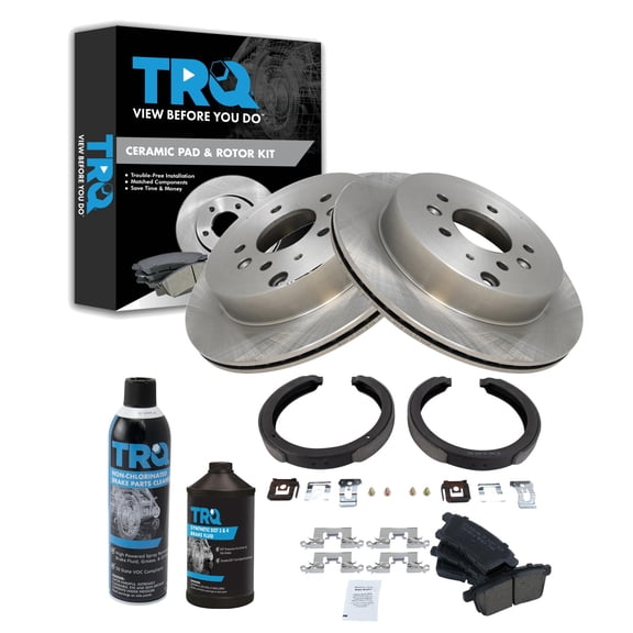 TRQ Rear Brake Pad & Rotor Kit BKA34749 Fits Select 2011-2012 Mazda CX-7