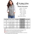 thumbnail image 3 of Fuinloth Women Quilted Vest, Stand Collar Lightweight Zip Padded Gilet Outerwear Coats Gray XS, 3 of 5