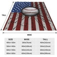 thumbnail image 5 of Baseball Flag Blanket Baseball American Flag Decor Inspirational Throw Blanket Gifts for Girls Boys Bedding Super Warm Soft Plush Lightweight Fleece Flannel Blanket for Kids Adults Men Women 50"X40", 5 of 8