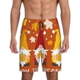 thumbnail image 1 of Fotbe Happy Thanksgiving Three Gnomes Pantalones Cortos de Pijama para Hombre, Ropa de Dormir, Pantalones de Pijama Cortos para Hombre-4X-Large, 1 of 6