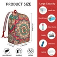 thumbnail image 5 of Lightweight Comfortable Boho Mandala Floral Backpack for Women & Men, Large Bookbag with Laptop Sleeve for School College, Work Travel Gift, 5 of 5