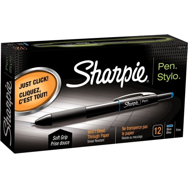 Sharpie Pen Retractable Fine Point Fine Point Type Blue Ink