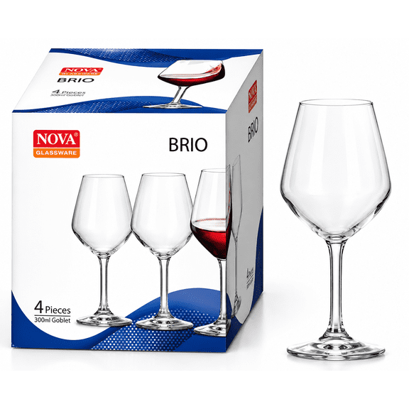 4pc Clear 300 ml Goblet Set – Elegant Glassware for Any Occasion