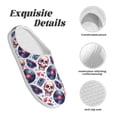 thumbnail image 5 of Disketp record rock music Skull Women's Men's Slippers Plush Slip-On House Slipper for Winter Indoor Soft Cushion Non-slip Fluffy Slides Slippers-35/36, 5 of 7