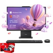 Lenovo IdeaCentre AIO 27" FHD All-in-One Desktop Computer, Intel Core i5-13420H, 32GB RAM, 1TB SSD, Wi-Fi 6, Bluetooth 5.2, Webcam, Windows 11 Pro, Luna Grey