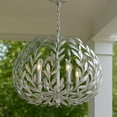 thumbnail image 4 of Crystorama Broche 6 Light Antique Silver Chandelier - 27"W x 19"H x 27"D, 4 of 10