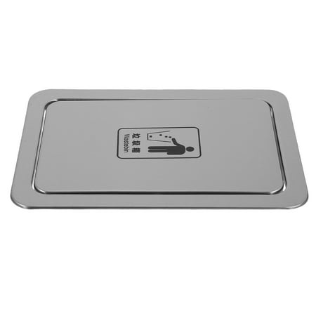 COMPUKAS Stainless Steel Waste Management Recessed Trash Can Lid for Kitchen Countertop 1Pcs COMPUKAS Stainless Steel Waste Management Recessed Trash Can Lid for Kitchen Countertop 1Pcs