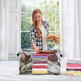 thumbnail image 5 of Foldable Clothes Storage Bags Clothes Organizer Bin with Clear Windows for Clothes Bedding White Tulips, 5 of 6