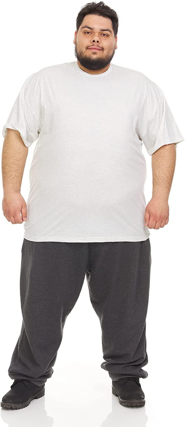 12 Pack Plus Size Men's Cotton T-Shirt Bulk Big & Tall Short Sleeve Lightweight Premium Fitted Classic Tees, Size 3X-Large