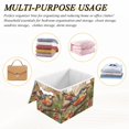 thumbnail image 7 of Storage Box With Lid 16.5x12.6x11.8In Foldable Stacked Household Storage Box Colored Oil Painting Bird, 7 of 7