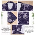thumbnail image 4 of HAPPY BAY Men's Hawaiian Shirts Short Sleeve Button Down Shirt Mens Party Shirts Casual Holiday Summer Tropical Island Shirts for Men Funny L Faded 1 Trees, Blue, 4 of 6
