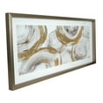 thumbnail image 2 of 18x40 Inch Silver Tone Framed Abstract Circular Art with Gold Accents, 2 of 6