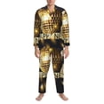 thumbnail image 3 of Hirioo 2025 New Year 3 for Men's Pajama Sets 2 Piece Pjs Men's Long-Sleeved Pajama Set Button Down Sleepwear,S-XXL-XX-Large, 3 of 7