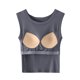 thumbnail image 5 of Tops de Manga Corta Sexy para Mujeres de Color Sólido con Almohadilla de Pecho sin Anillos de Acero, Top de Pijama Y Ropa Interior, 5 of 5