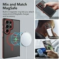 thumbnail image 2 of Dteck Magnetic Case for Samsung Galaxy S24 Ultra 5G, Compatible with MagSafe, Translucent Matte Back Shockproof Phone Cover,Red, 2 of 8