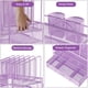 thumbnail image 2 of Organizadores de escritorio Marbrasse, organizador de archivos de malla de 4 niveles, morado, 2 of 6