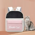 thumbnail image 3 of Gato portátil, mochila grande de diseño superventilado, bolso de hombro, transportador de viaje para mascotas, para mascotas pequeñas que caminan al a Rosado Salvador transportista de viaje, 3 of 5