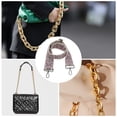 thumbnail image 5 of Unique Bargains 1 Pc Jacquard Pattern Black Hook Handbag Strap for Dating Purple Polyester, 5 of 5