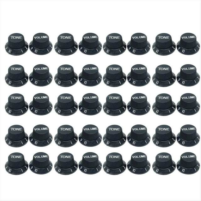 Perilla de Control de Velocidad Negra 2T1V Juego de Perillas de Guitarra Piezas de Guitarra Eléctrica