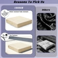 thumbnail image 4 of Yacona Outdoor Chair Cushions Set, 24x24in Patio Furniture Cushions with Two Replaceable Covers, for Patio Furniture Chair Sofa, Beige, 4 of 8