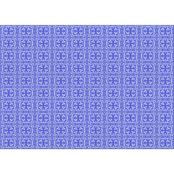 Ahgly Company Indoor Rectangle Patterned Jeans Blue Area Rugs, 5' x 8'