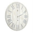 thumbnail image 3 of Elegant Designs 23" Large Wood Plank Coastal Rustic Wall Clock, White Wash, 3 of 8