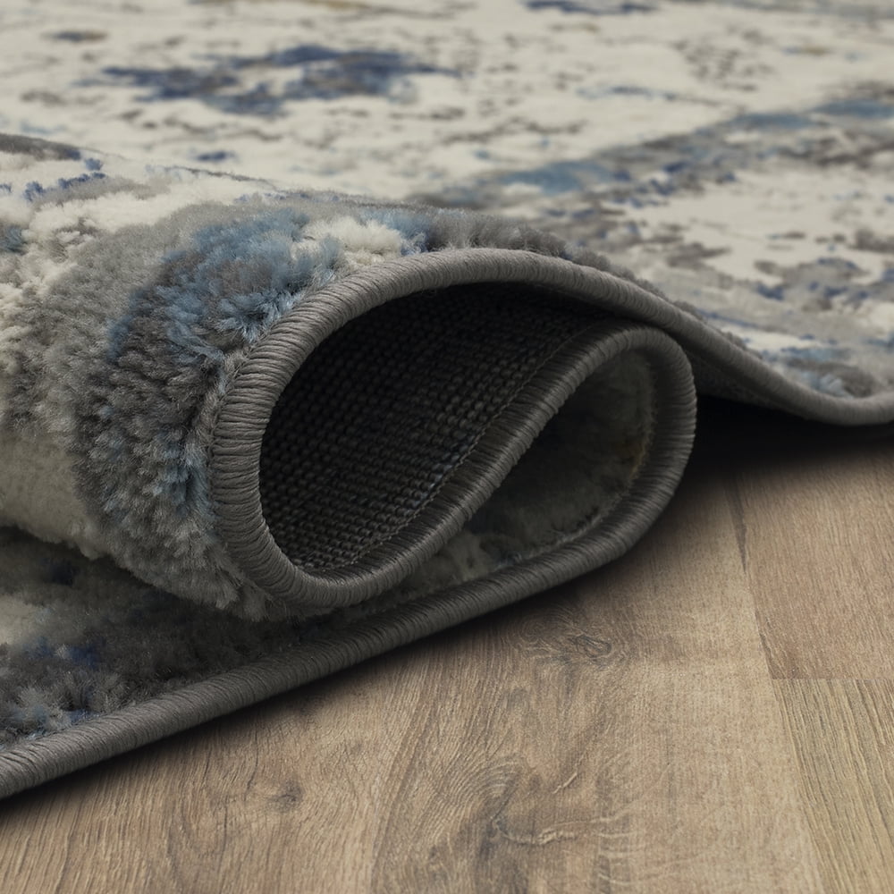 Mohawk Home Demeter Indoor Woven Area Rug, Grey/Dark Blue, 3'11" x 6'