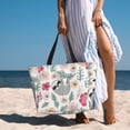 thumbnail image 3 of Wukai Cute Cartoon Sloth Print Zipper Bag,large Beach Tote Bag,Waterproof Sandproof Bag,Grocery and Picnic Tote Travel Bag, 3 of 5