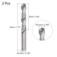thumbnail image 2 of Uxcell 4.3mm C2/K20 Tungsten Carbide Straight Shank Spiral Flutes Twist Drill Bit 2 Pack, 2 of 5