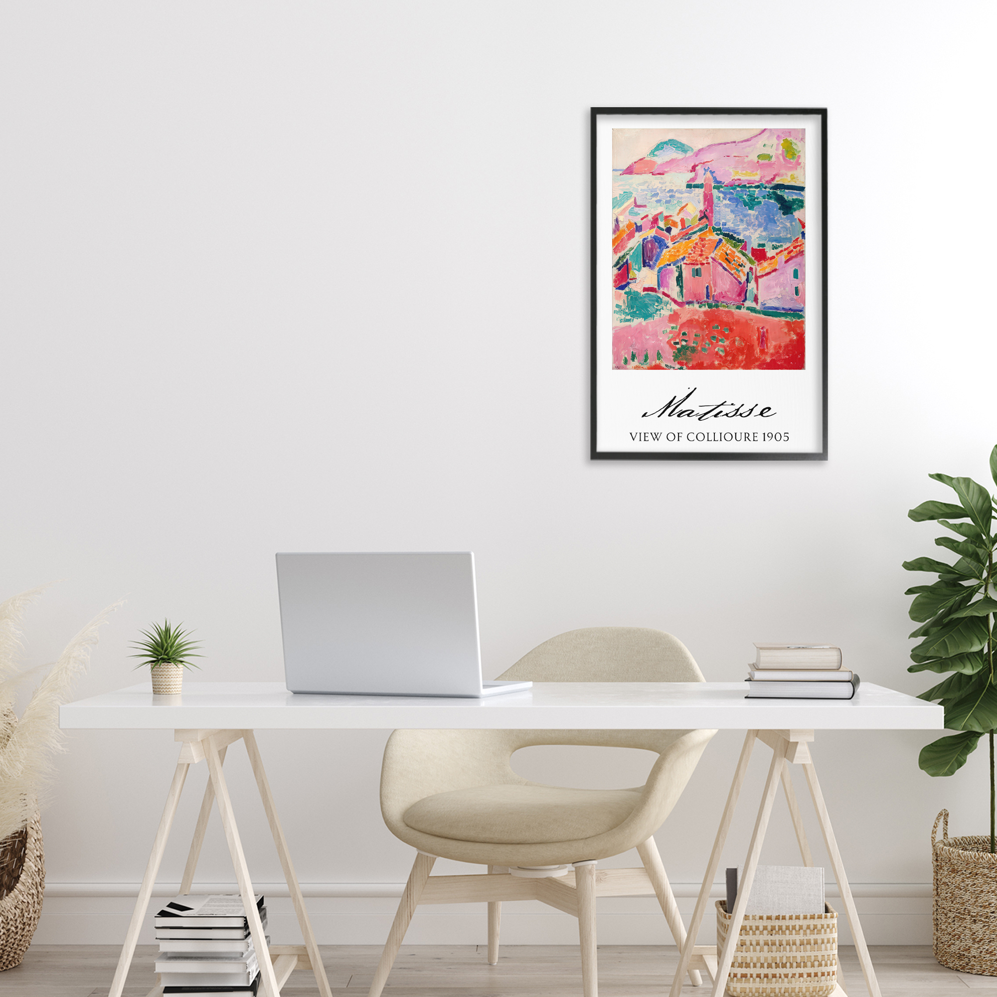 View Of Collioure Black Framed Giclee Art, design by Vintage Hustle