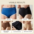 thumbnail image 4 of WULMLEO Women's High Waisted Breathable Underwear Comfortable Menstrual Panties Black XL, 4 of 9
