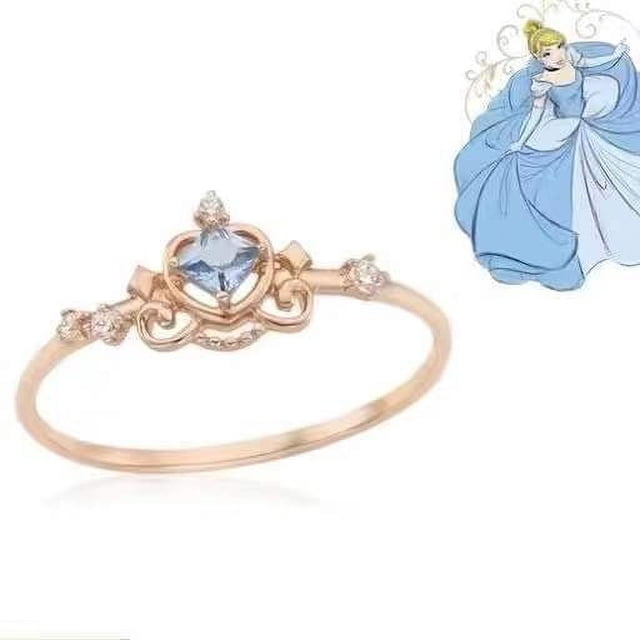 Anillo de moda de princesa conjunta Anillo de princesa de oro rosa Diseño de nicho femenino Lujo ligero Exquisito