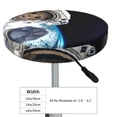 thumbnail image 4 of Lsque Cat Astronaut Round Bar chair cushion covers Velvet Fabric Premium Comfort Protects from Scratches and Stains for 14-17 Inch Chair- 14 inch, 4 of 7