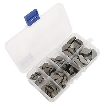 WINDLAND Carbon Steel Drive Key Assortment Multipurpose Woodruff Key set for Workshop Use