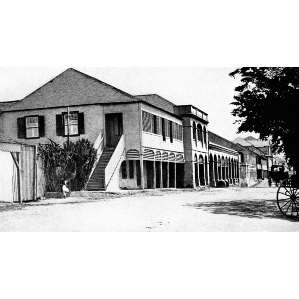 Hamilton Birthplace, C1900. /Nthe House Where Alexander Hamilton Was