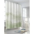 thumbnail image 3 of Fsddascl Sage Green Ombre Mountain Shower Curtain Set - 66" x 72" Washable Bathtub Curtain with 12 Hooks, Nature Abstract Art Marble Waterproof Fabric Stall Shower Curtains for Bathroom/Bathtub, 3 of 6