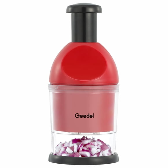Picador de alimentos manual Geedel, cortador de verduras a golpe