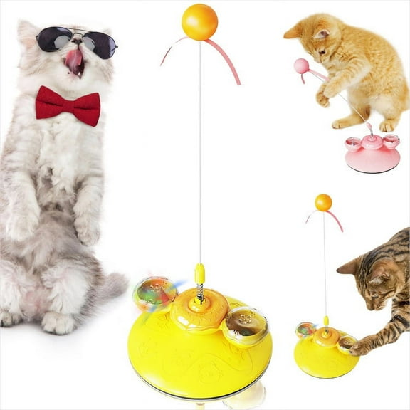 Whirlwind Kitty Delight Windmill Cat Toy – Self-Entertaining Teaser Wand for Felines