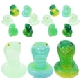 thumbnail image 1 of Miangastore Statues Miniatures de Serpent au Design Réaliste Résine Verte 16 Pcs, 1 of 8