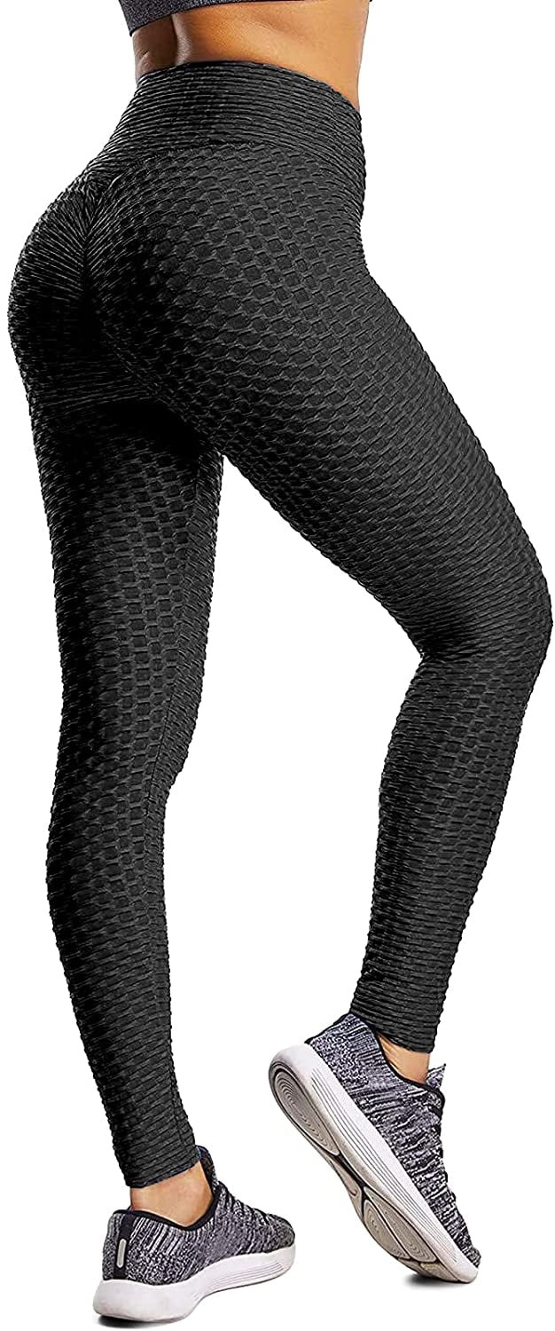 Women Leggings Shorts Bubble Butt Lift Scrunch Textured Leggings