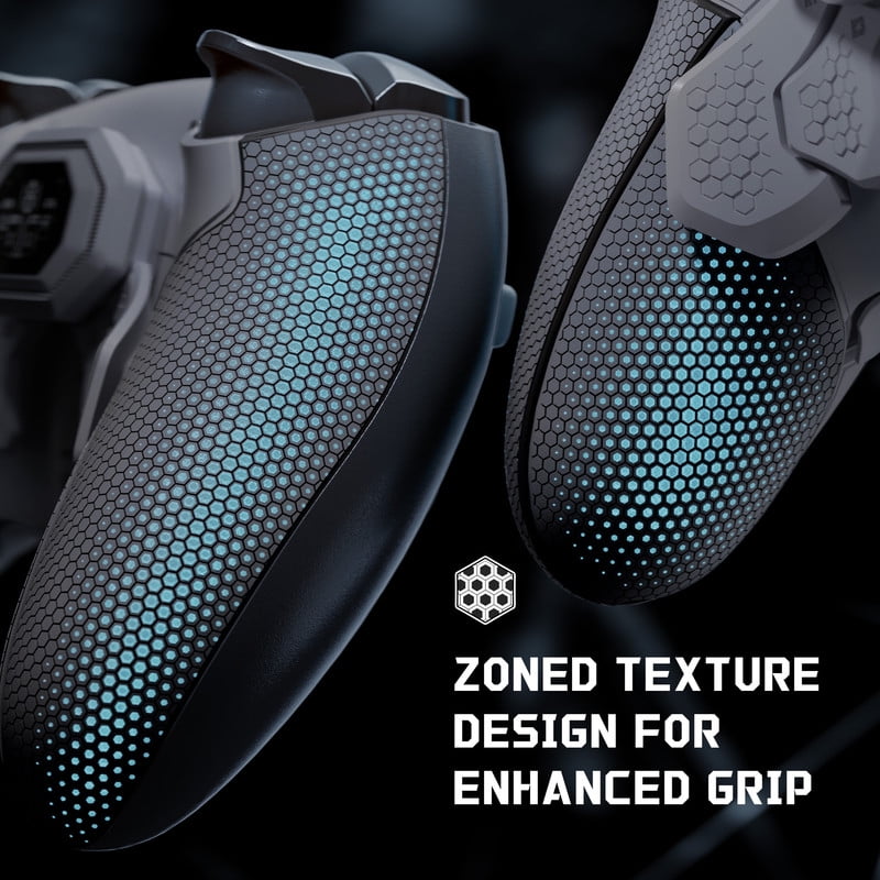 eXtremeRate BEYOND Kit for PS5 Edge - OLED Display Paddles w/ 4 Remappable Buttons & Rubberized Grip (New Hope Gray & Classic Gray)