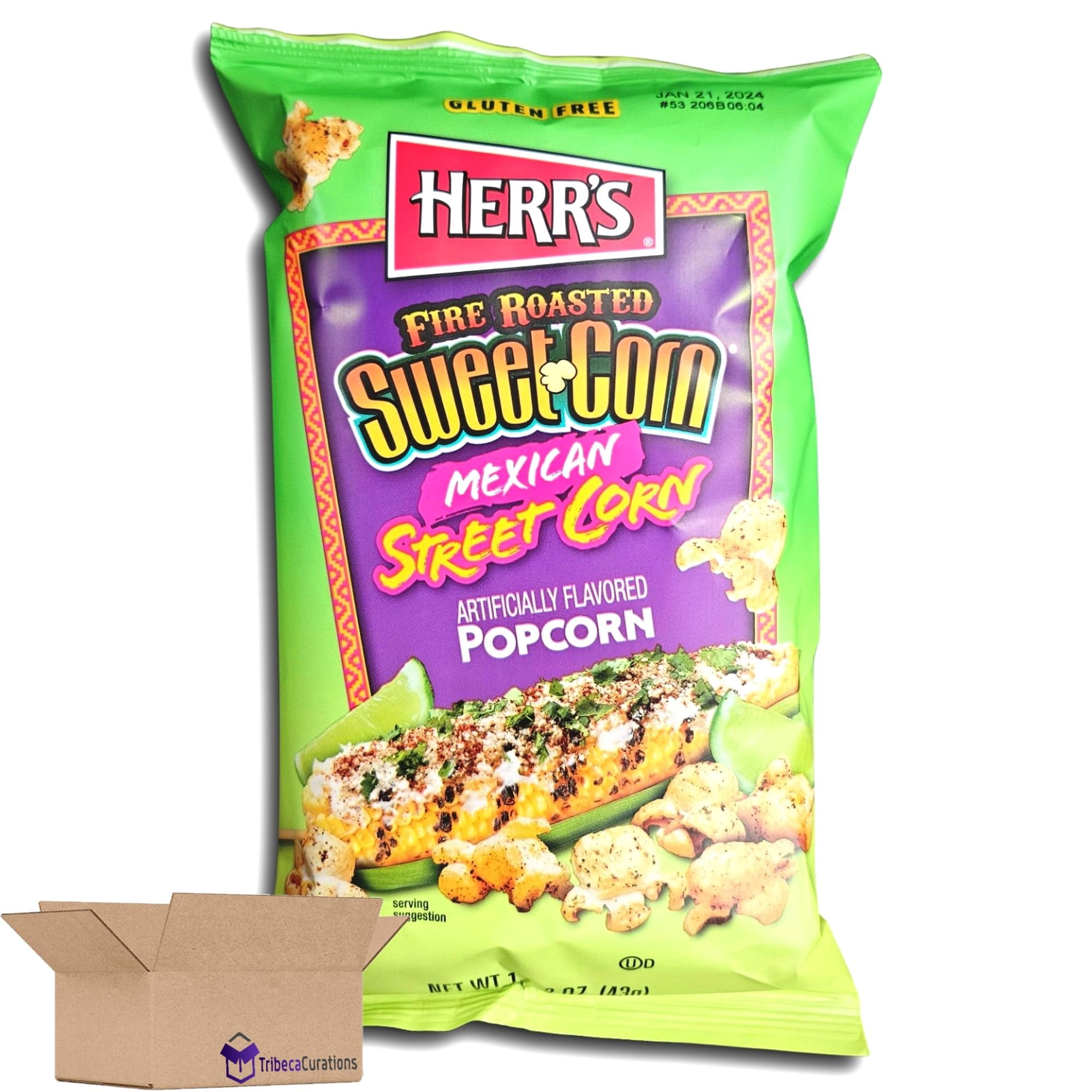 Herr's Fire Roasted Mexican Street Corn Popcorn 1.5 Oz, 6 Bags