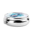 thumbnail image 3 of ZICANCN Round Pill Box Organizer with 3 Compartment, Skull Gothic Horn Portable Travel Pill Cases for Pocket or Purse, 3 of 6
