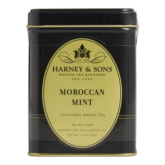Harney & Sons Moroccan Mint Loose Leaf Green Tea Tin 4 oz. Pack of 2
