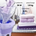 thumbnail image 2 of Lavadora portátil plegable, lavadora de cubeta pequeña, 6,5 l de alta potencia, fácil de , lavadora pequeña compacta para RV, apartamento, Violeta perfecl Lavadora portátil, 2 of 8