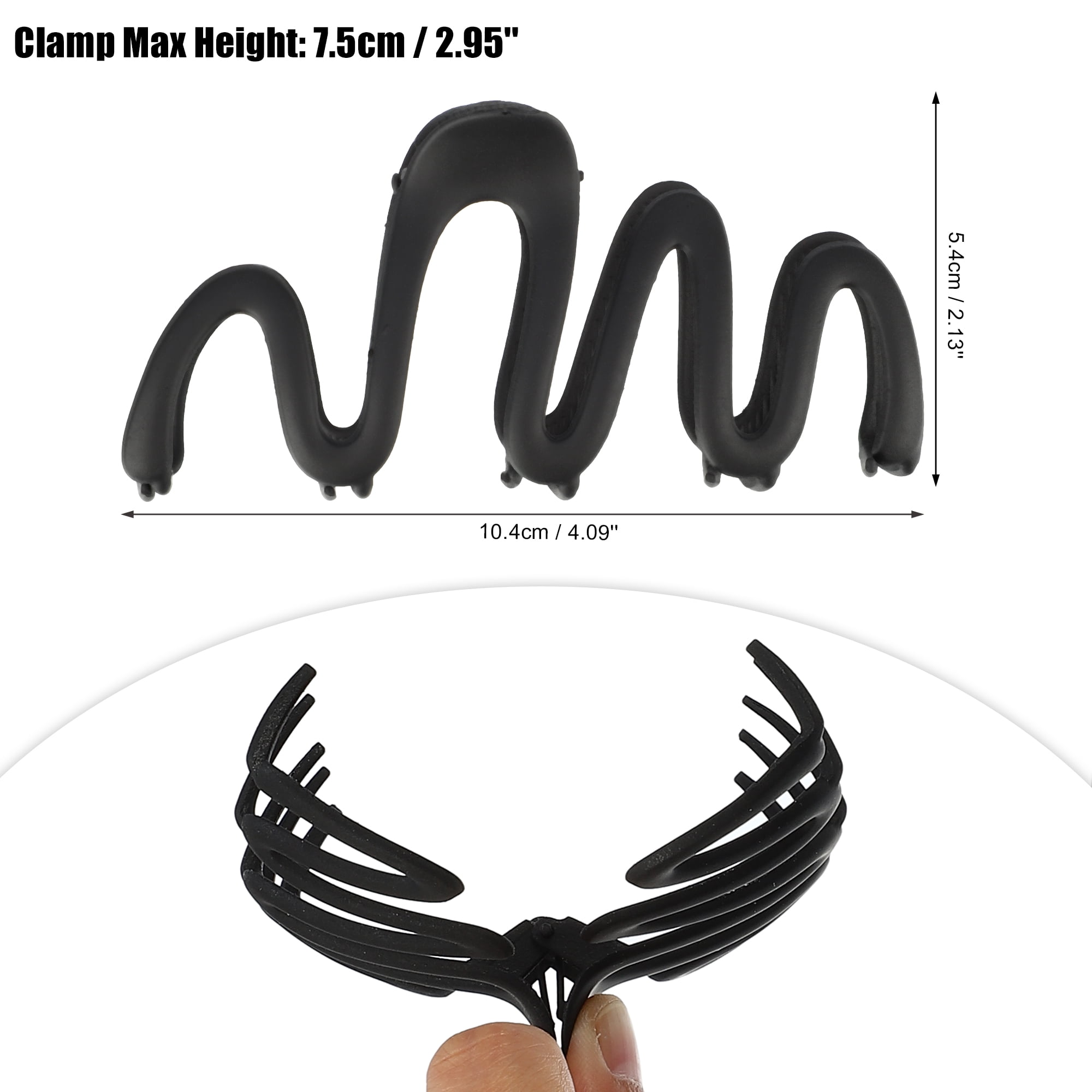Unique Bargains Metal Hair Claws Clips Hair Barrettes Black