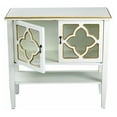 thumbnail image 3 of Heather Ann Creations Frasera Quatrefoil Glass Console Cabinet, 3 of 11
