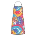 thumbnail image 3 of Anti-Fouling Belt Pocket Elasticated Apron - Non-Slippery Non-Fading Non-Shrinking Non-Crinkly Water-Repellent Indianred Tie-Dye Background Vibrant Colors And Swirling (2), 3 of 8