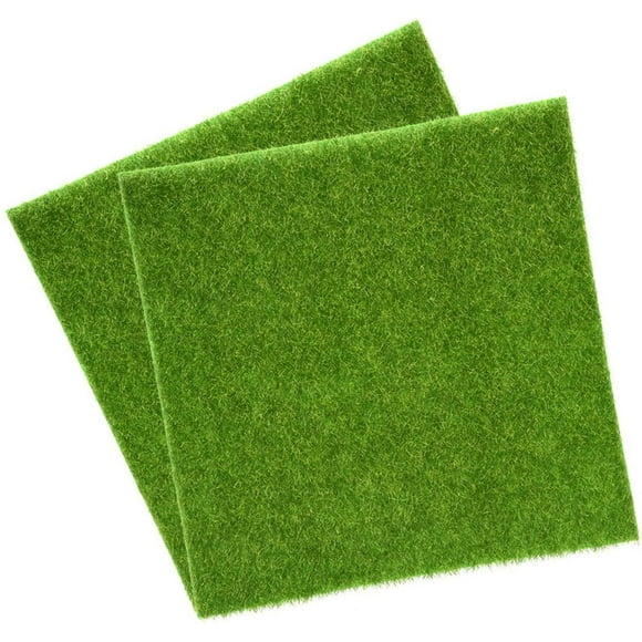 HUGFEGWE Synthetic Artificial Grass Mat in 2 Sizes for Lawn, Garden, Home Decor, Micro Landscape Ornament with Astroturf Piece (30*30cm) CA919-129043